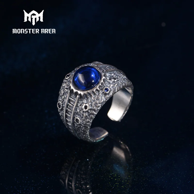 MONSTER AREA Luxury Sterling Silver Mens Ring Adjustable Trendy Classic Vintage Jewelry | Украшения и аксессуары
