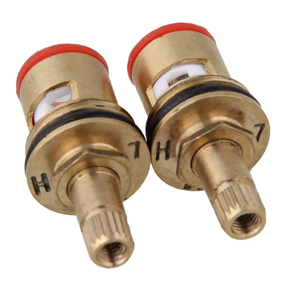 Brass Female Thread Faucet Triangle Ceramic Disc Cartridge Valve Core Tap Fittings Clockwise Hot Cold Water Replacement | Обустройство