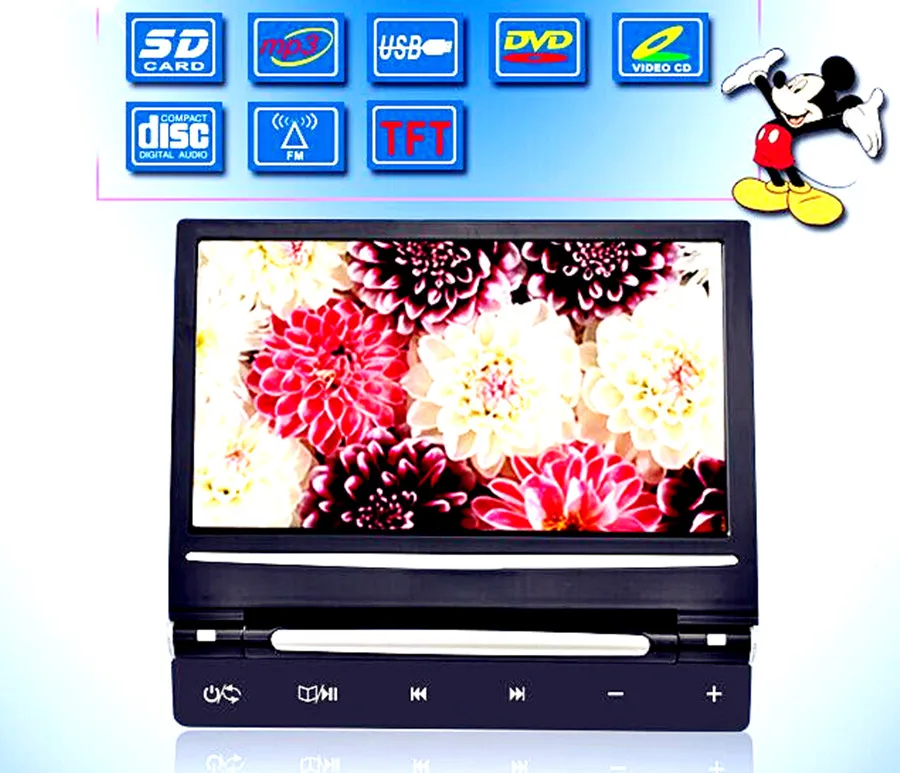 9 дюймов Сенсорный ключ Авто Dvd-плеер Подголовник 800x480 32bit Игры автомобильный