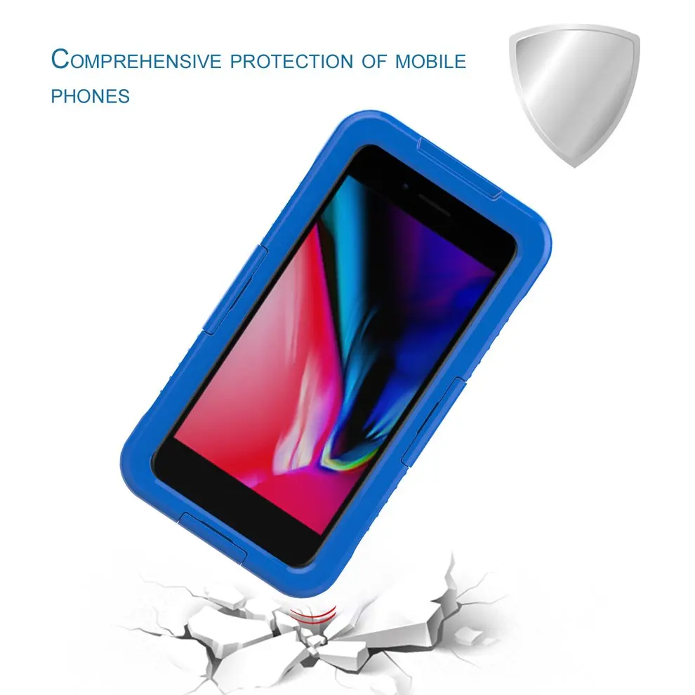 10Pcs Lightweight Shockproof Soft Silicone Case Blue Waterproof Smartphone Full Protective Cover Suitable for iPhone 7 Plus |