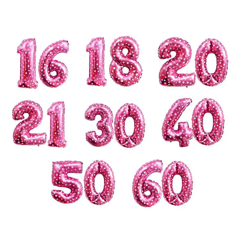 Pink QIFU 32 дюймов золото Фольга воздушные шары сладкий, 16, 18, 20, 21 30 40 50 60 лет неоновые Стикеры для взрослых вечерние украшения вечерние воздушные шары - Цвет: Pink