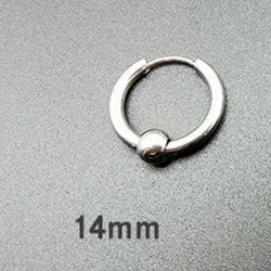 14MM KPOP DNA корейские V мужские круглые титановые стальные серьги мужские ювелирные аксессуары хипстер в стиле рок панк круглые серьги для мужчин - Окраска металла: 14MM