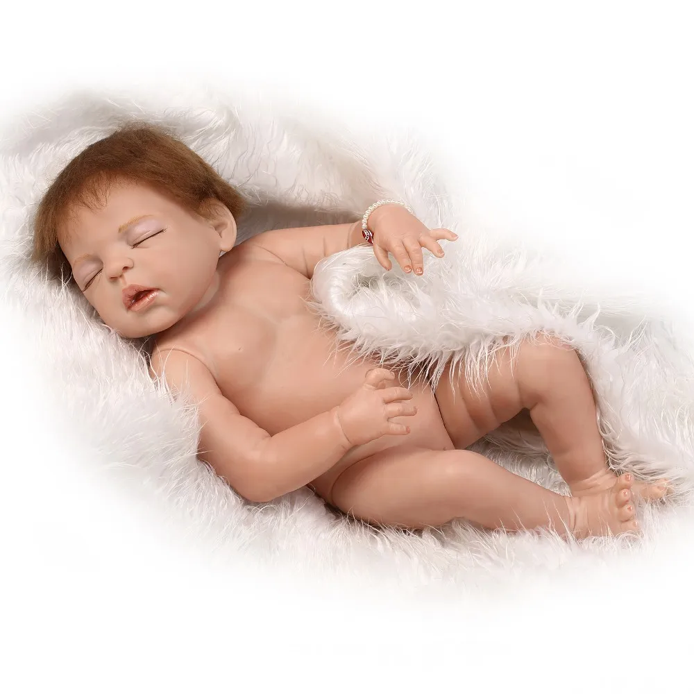 NPK 22 дюймов силиконовый винил Настоящее мягкое прикосновение reborn baby 55 см реалистичный Новорожденный ребенок Рождественский подарок спящий сладкий ребенок