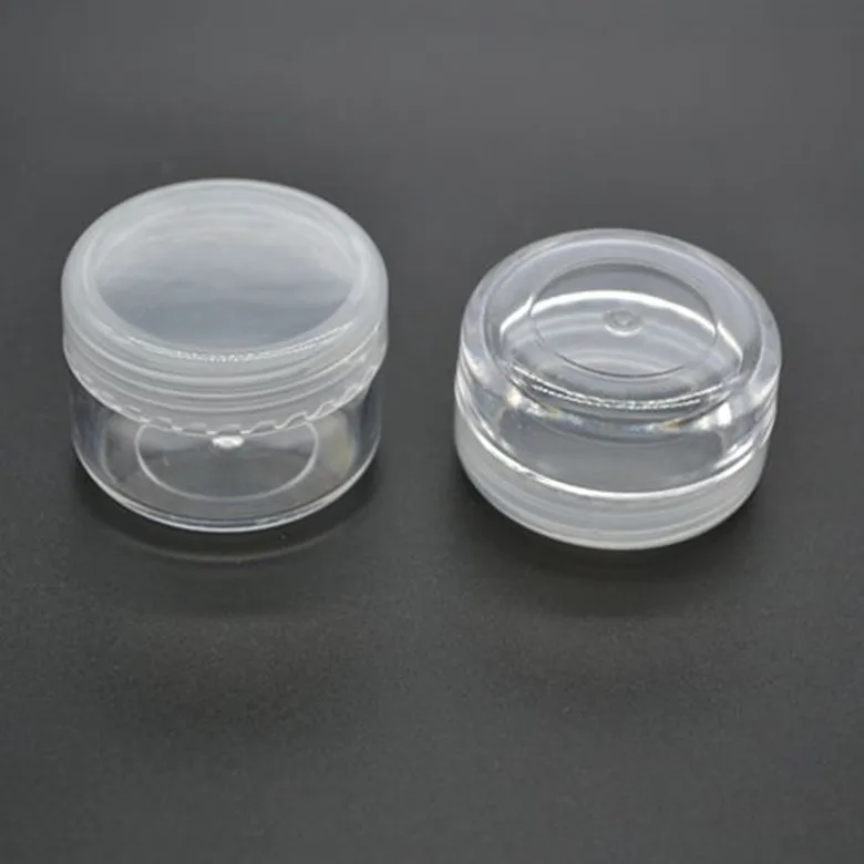

100pcs 10g 15g Small Round sample Cream Bottle Jars container,Mini plastic container for nail art storage DIY PS plastic bottles