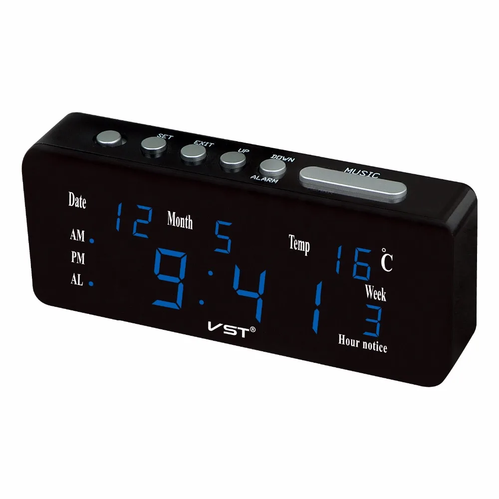 Домашний цифровой светодио дный светодиодный Календарь Часы с