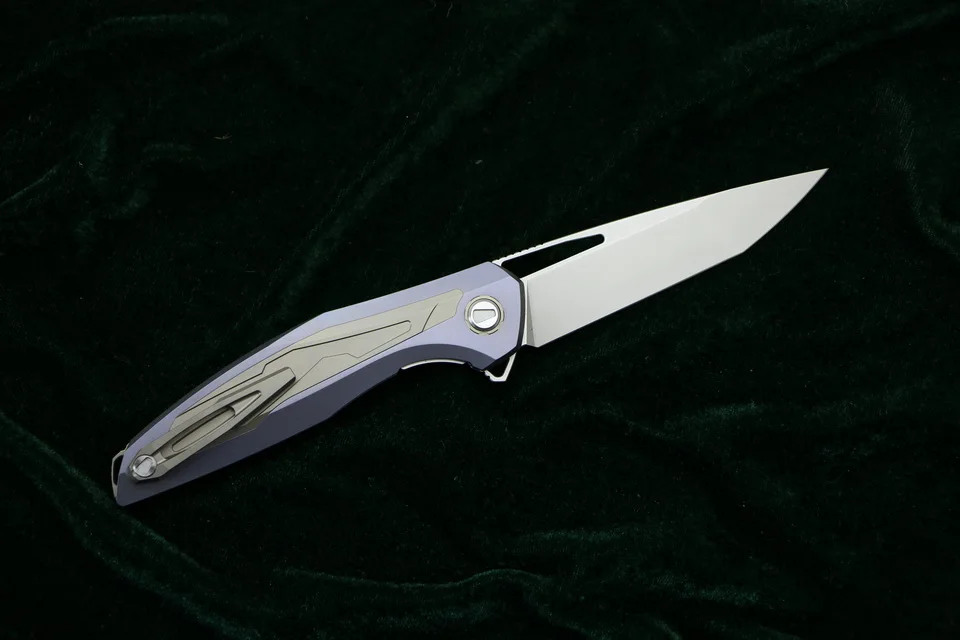 GREEN THORN Flipper F111 3D M390 blade Titanium handle Tactics folding knife outdoor camping hunting pocket fruit knive EDC tool