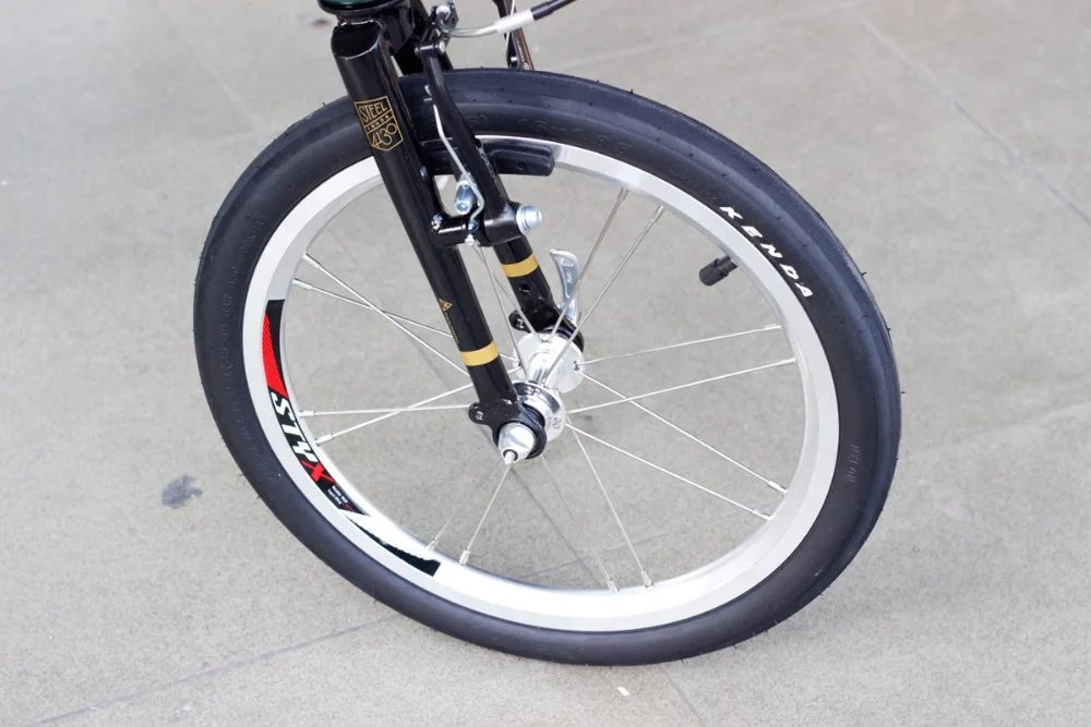 Хромированный стальной складной велосипед 1" Minivelo Mini velo велосипед городской коммутирующий велосипед с V тормозом складной 9 скоростей Fnhon Post зеленый