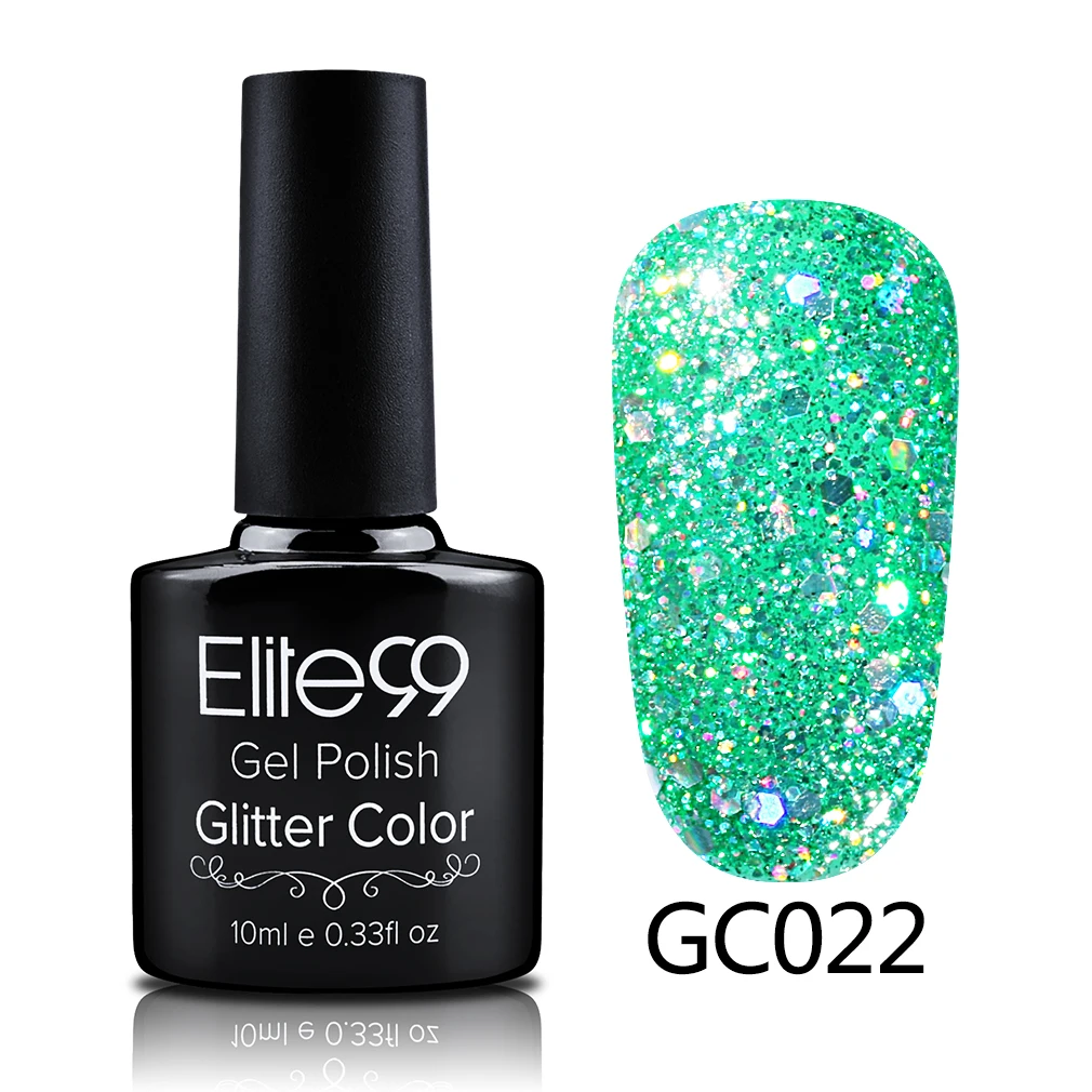 Elite99 10 мл Soak Off Diamond гель УФ гель для ногтей с блестками Лак Блеск геллак нужно УФ лампы клей для ногтей эмаль блёстки гель - Цвет: S-GC022