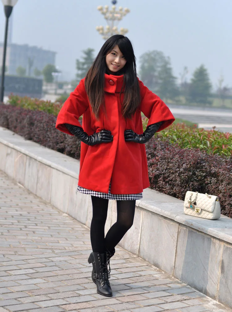 

Autumn winter women's Hot selling fashion woolen maternity clothing top plus size wadded jacket outerwear casual overcoat dress