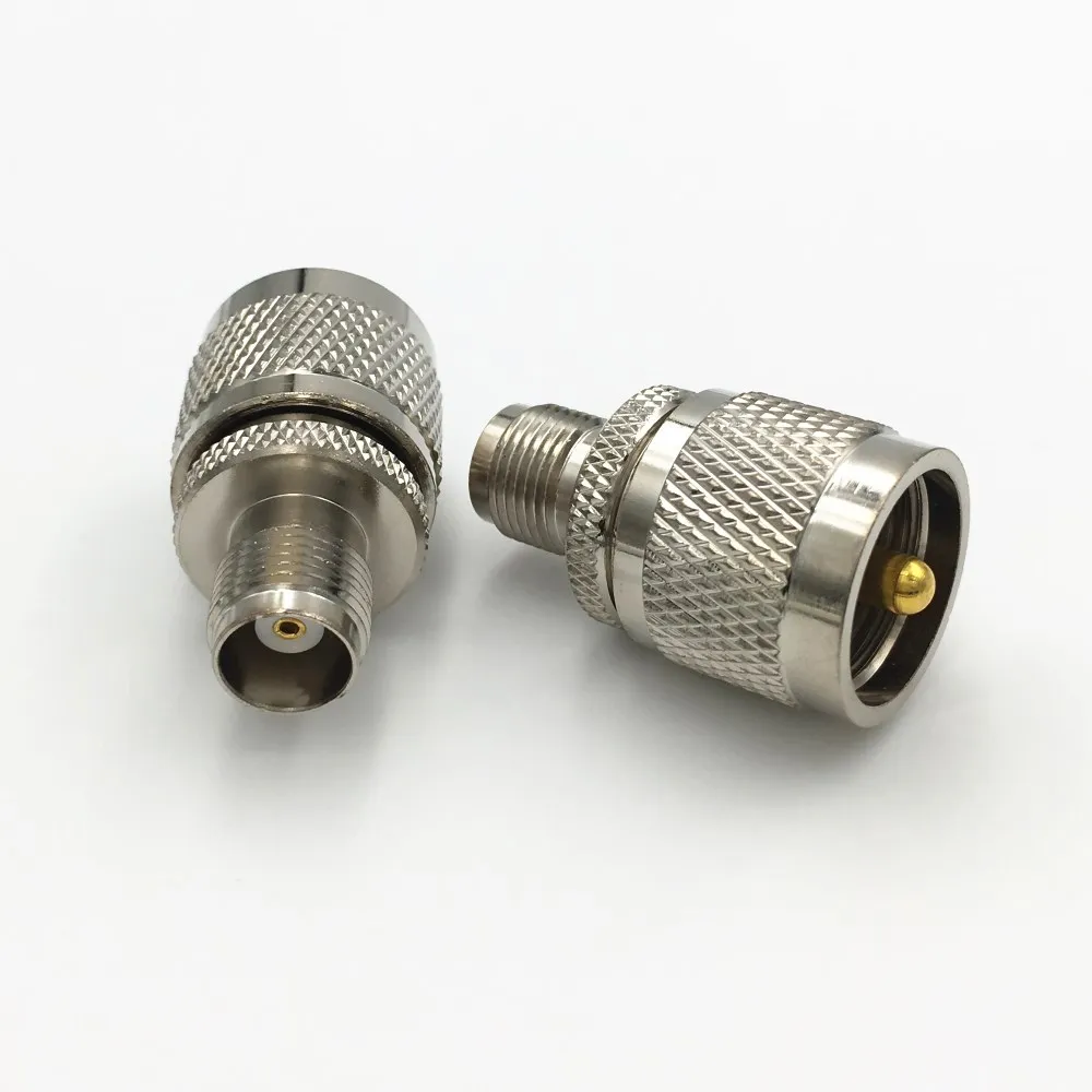 50 шт. латунь PL259 UHF штекер к TNC Гнездовой разъем M/F RF коаксиальный Прямой адаптер