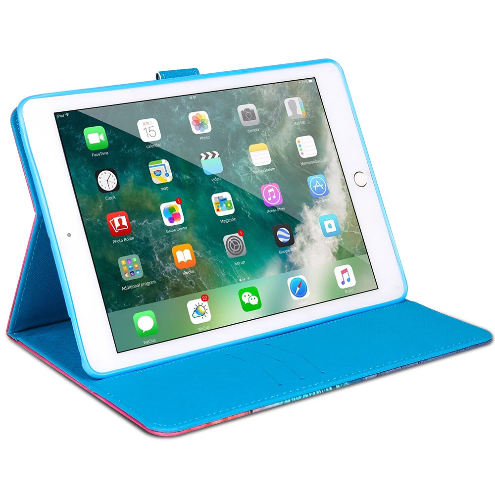 VRLucky для Ipad Mini 1 2 3 4 Чехол Sunrise пляжные узоры Флип Стенд PU кожаный чехол|Чехлы