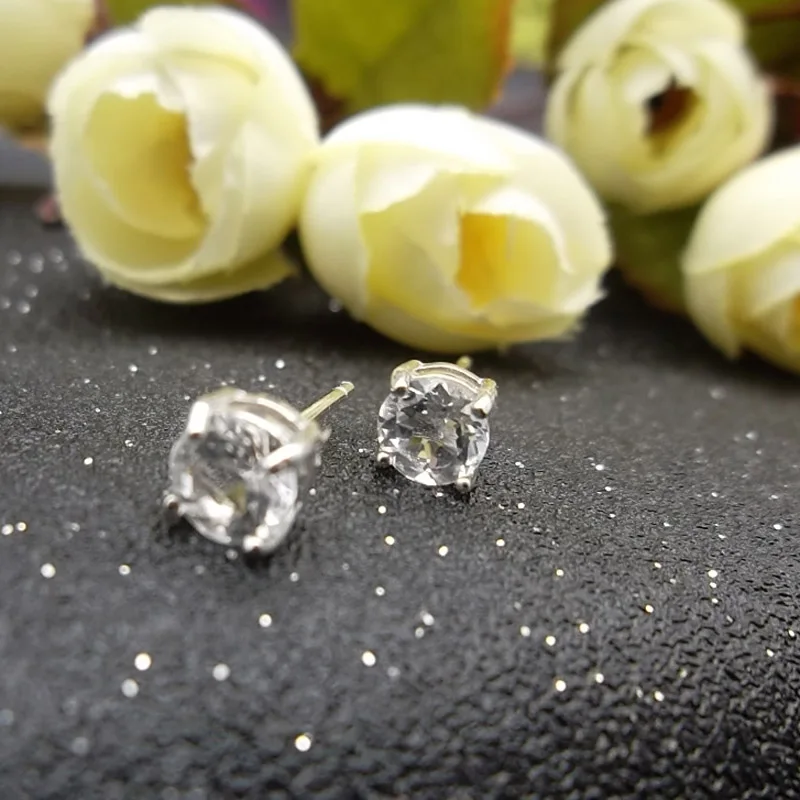 

Серьги-гвоздики женские из серебра 925 пробы с натуральным топазом, e050501agbbtb