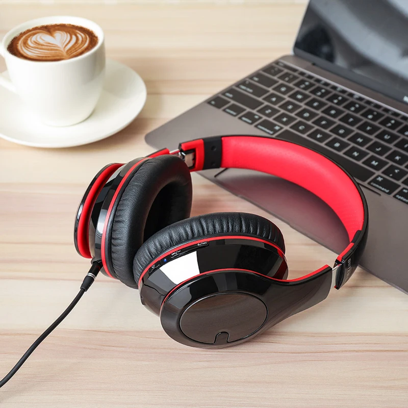 Беспроводные bluetooth наушники BlitzWolf регулируемые складные стерео гарнитура с