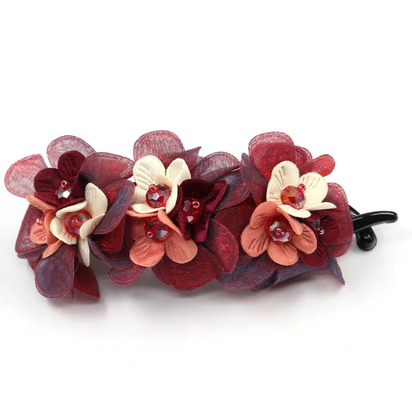 Аксессуары для волос девочек и женщин Цветочные заколки заколка со стразами в