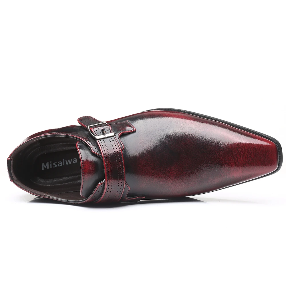 Туфли Misalwa мужские с острым носком элегантные однотонные лоферы деловая офисная