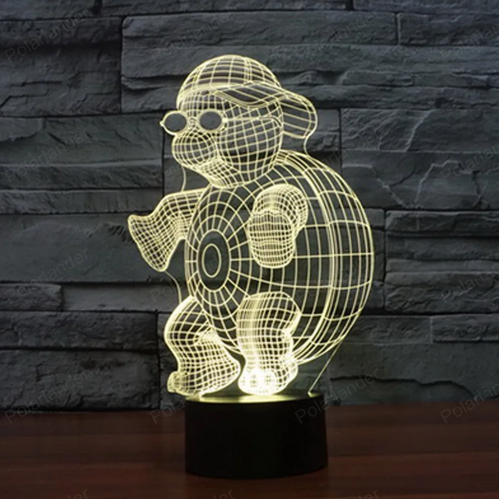 Цвета изменение 3D ночник Светодиодные настольные лампы дом Декор Спальня чтения