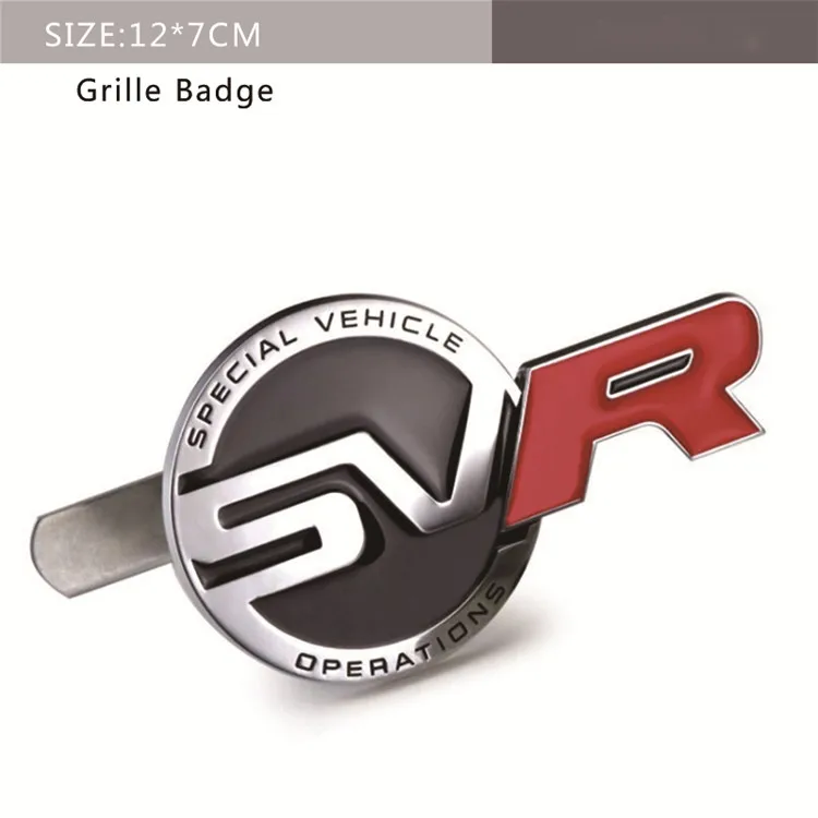 Grille SVR Наклейка решетка для Land Rover SV SVR freelander Discovery 1 2 3 4 5 LR2 Range Rover Evoque Defender Спортивная Металлическая Эмблема Авто - Название цвета: Grille SVR