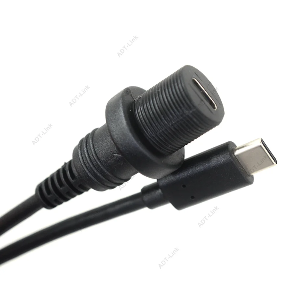 Панельный Соединитель с разъемом USB 3 1 типа C водонепроницаемый кабель IP67 Папа