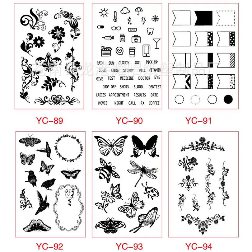 

Transparent PVC scrapbook deco stamp Diary Diy decorative stamps Scrapbooking & Stamping H063