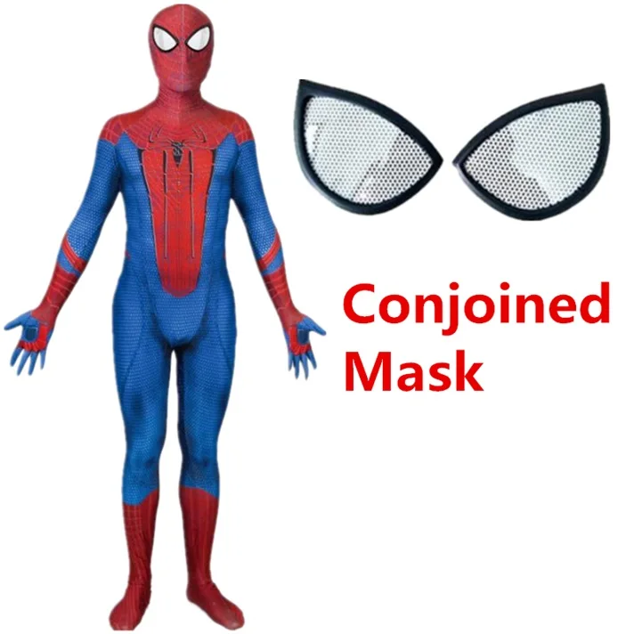 Conjoined Mask Удивительный Человек-паук Питер Бенджамин Паркер Человек-паук Косплэй костюм супергерой zentai Боди Комбинезоны для женщин - Цвет: Conjoined Mask