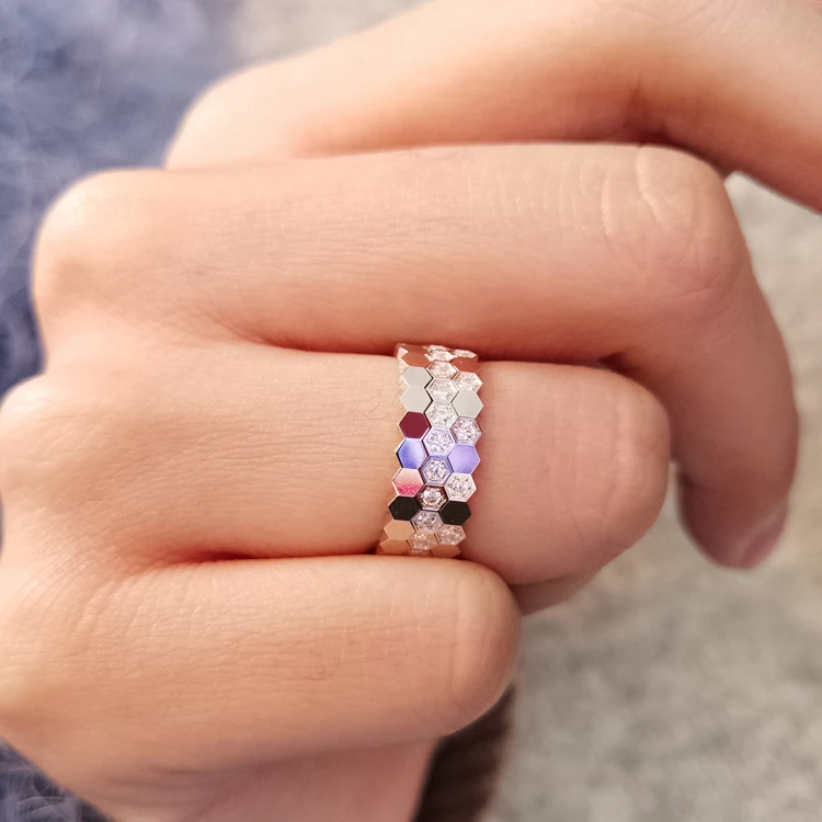 KNOCK Роскошные брендовые ювелирные изделия окружающий Белый Цвет инкрустация