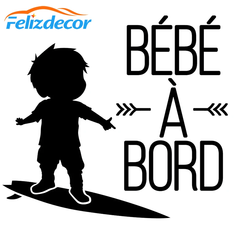 Felizdecor 14*13 см детская наклейка на машину для серфинга художественная мальчика