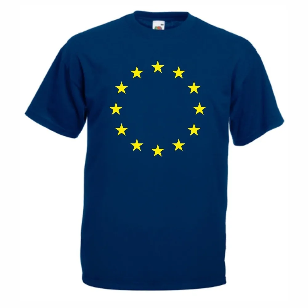 

2018 New Short Sleeve Casual Europa EU T-Shirt Fahne Flagge European Union S-XXL Top Tee 100% Cotton Shirt