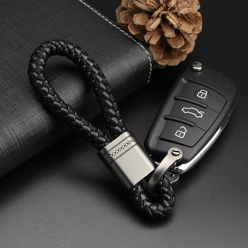 Кожаный брелок для автомобильного стайлинга ключей Ford Infiniti Fiat Honda Hyundai Jaguar Kia Jeep