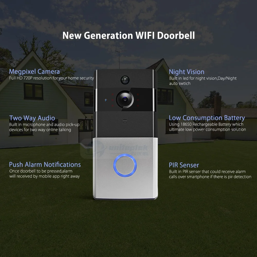 IP видеодомофон Wi-Fi видео домофон дверной звонок 1080P wifi дверной Звонок камера для квартиры ИК сигнализация беспроводная камера безопасности