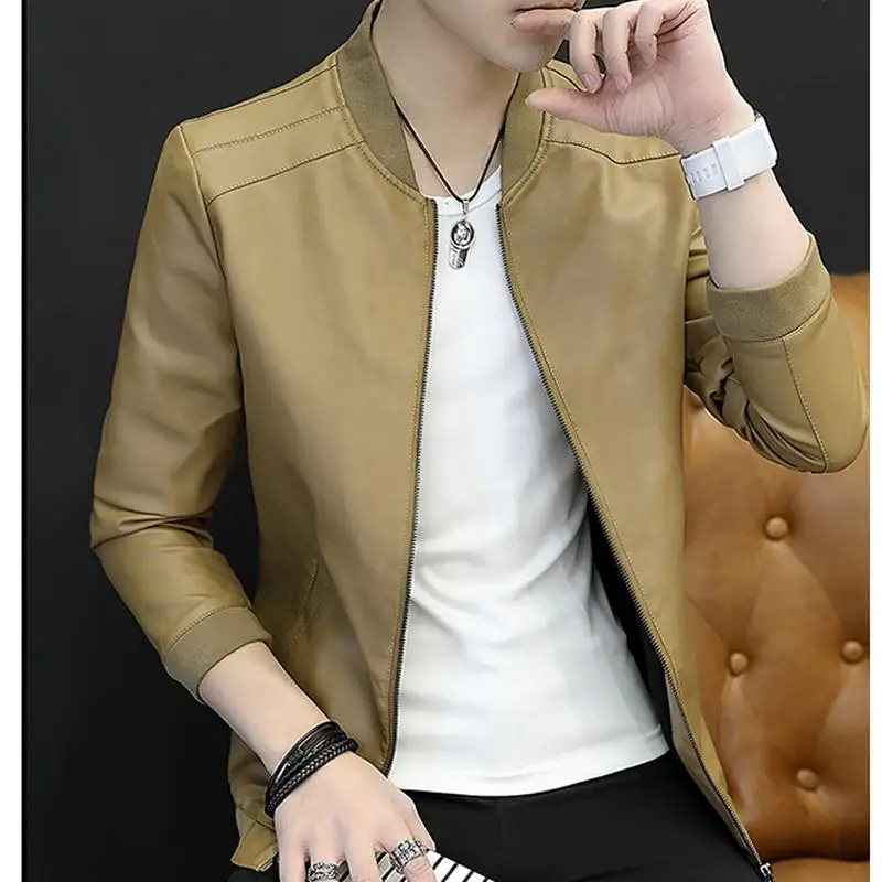 Меховое пальто новая весенняя мужская куртка бомбер на молнии повседневная