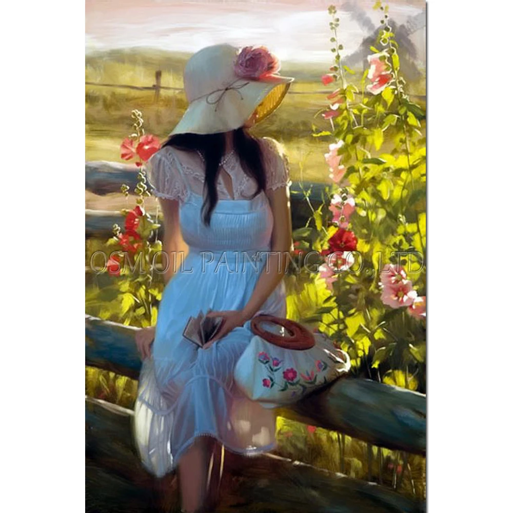 Отличный художник ручной работы высокое качество впечатление леди в картина