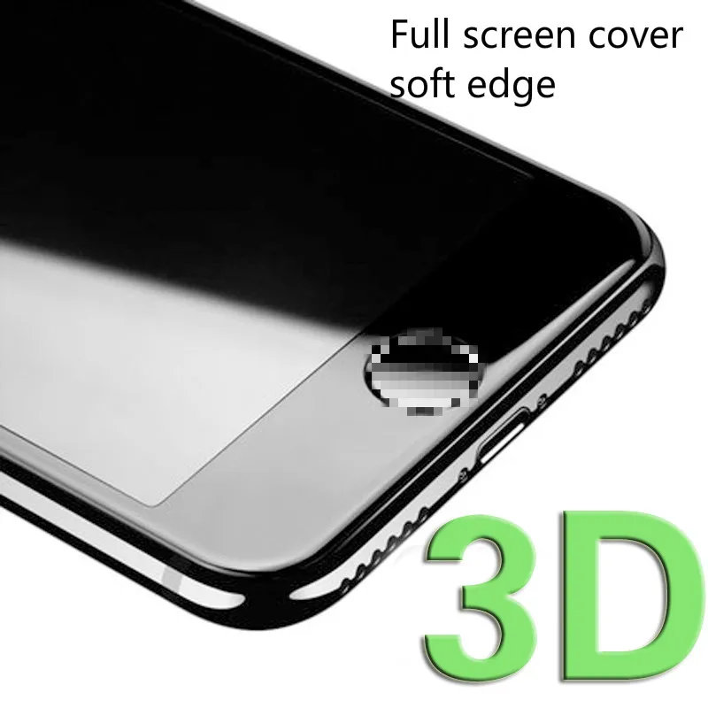 Закаленное 3d стекло с мягкими краями и полным покрытием для iPhone 8s защитная пленка