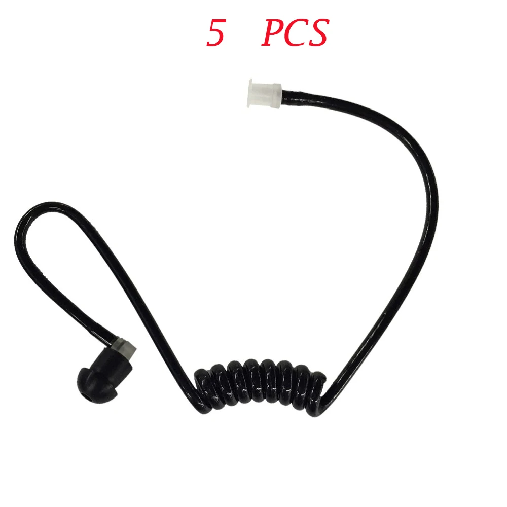 5 шт. сменная черная акустическая воздушная трубка + Ушная заглушка для раций |