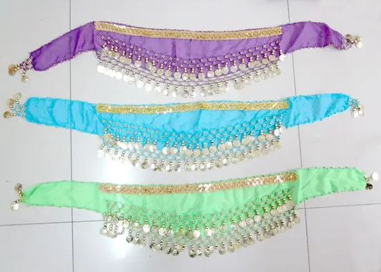 Детский набедренный платок для танца живота с монетницей и поясом 250 шт./лот