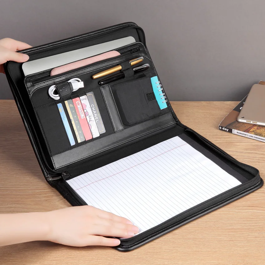 A4 органайзер для файлов папок Сумка документов ipad портфель на Молнии USB петля