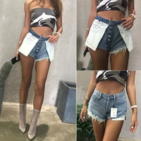 jeans mujer cotton rushed 2019 summer hot pants both sides wear industry brochure personality dew pouch denim shorts female