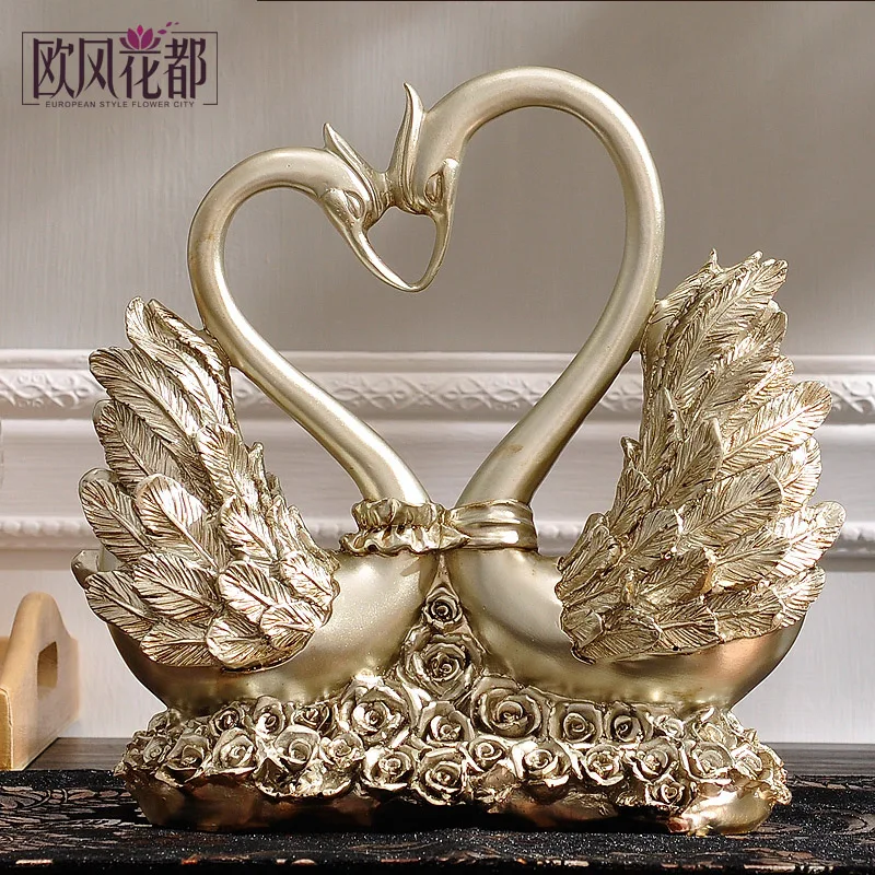Украшение для гостиной украшение дома влюбленные лебеди винный шкаф изделия из