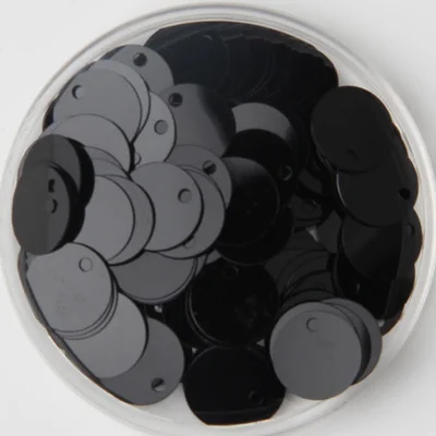 Black Пайетками 10/15/20/25/30 мм круглые плоские блестки; Прошитые вручную ПВХ Голограмма лазерная блесток для Для женщин аксессуары для одежды, а так же 30 г - Цвет: Black