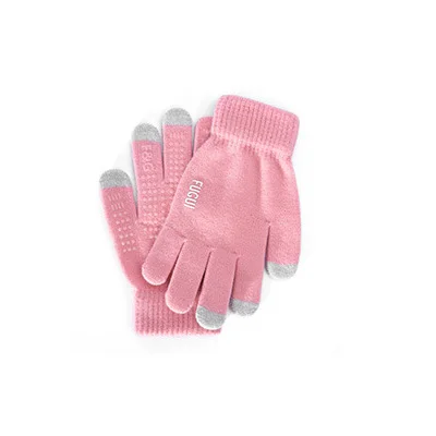Women Pink Горячая Распродажа зимние уличные спортивные перчатки для бега теплые перчатки с сенсорным экраном для тренажерного зала и фитнеса для мужчин и женщин вязаные волшебные перчатки - Цвет: Women Pink