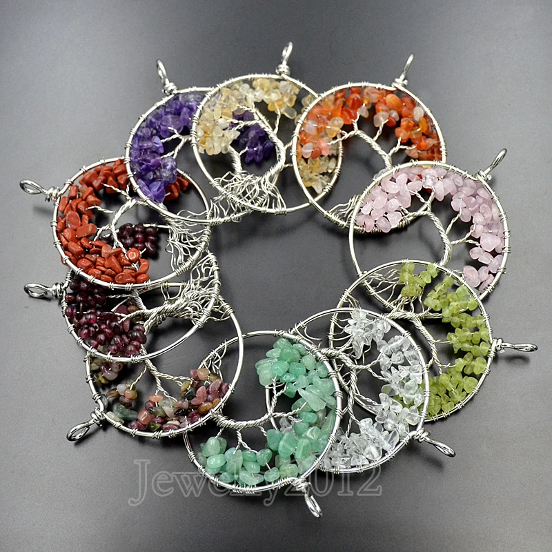 10 шт./лот натуральный оливин драгоценный камень камни Рейки Чакра чипы бусы Древо