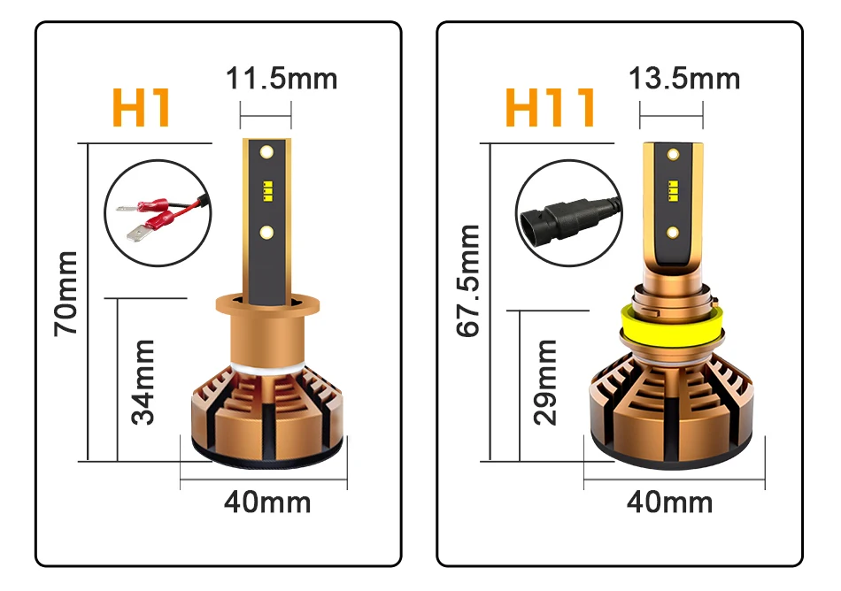 CARLitek 2 шт. 4300K H7 Led H4 Led H11 Автомобильные фары с лампочками Lumileds ZES чип 72 Вт 12000LM H1 9005 9006 автомобильные лампы