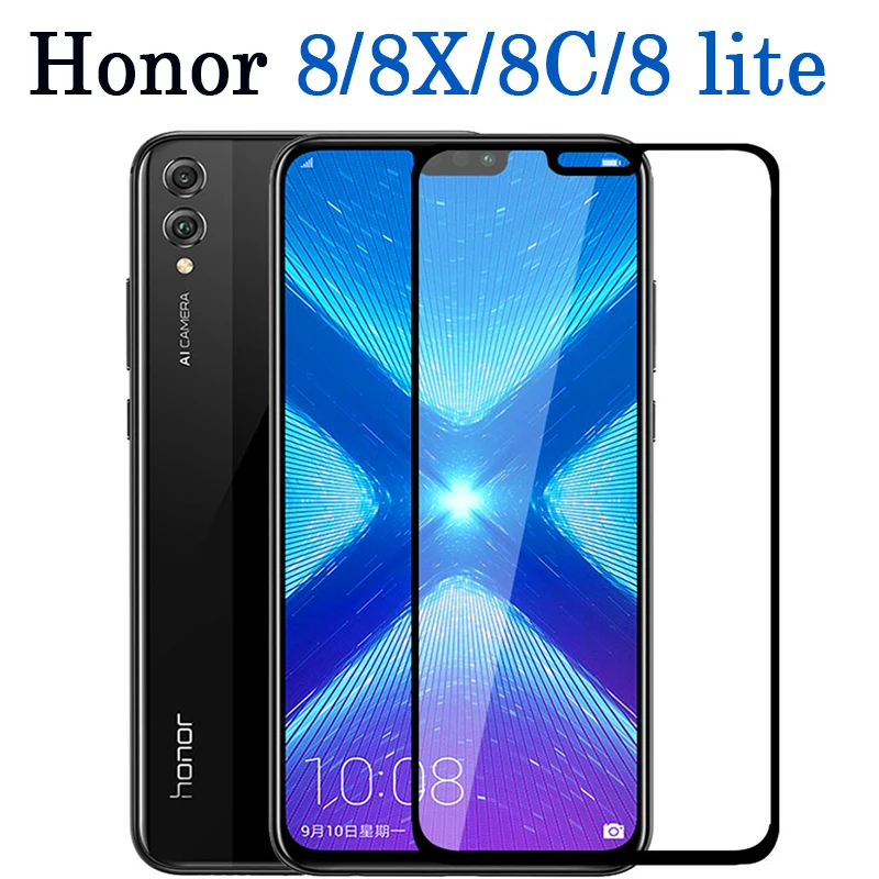 Закаленное стекло на honor 8 llite для huawei 8x 8c Защитное экрана honer light 8lite x huawey защитное
