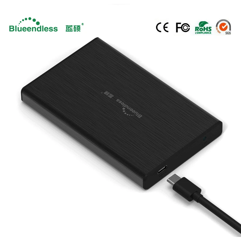 

Case Hd Externo Sata to USB Type C 3.1 HDD Box HDD 2.5 External Hard Drive Case Aluminum Hdd Box /Caddy for 9.5MM 6TB Hard Disk