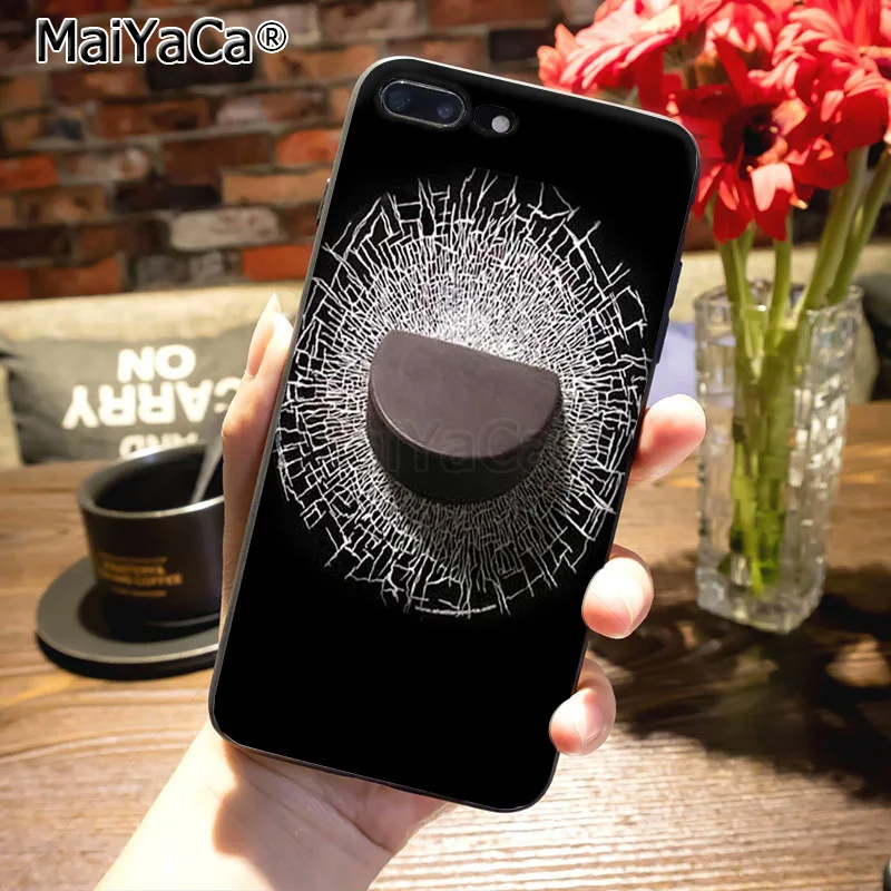 MaiYaCa с надписью I love хоккей спортивные роскошные модные 2D Телефон чехол для iPhone 7plus