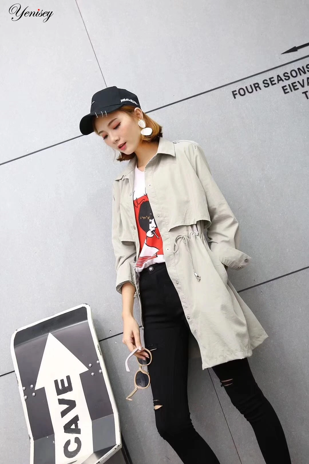 Женский Тренч осень 2019 пальто размера плюс приталенная верхняя одежда зимняя