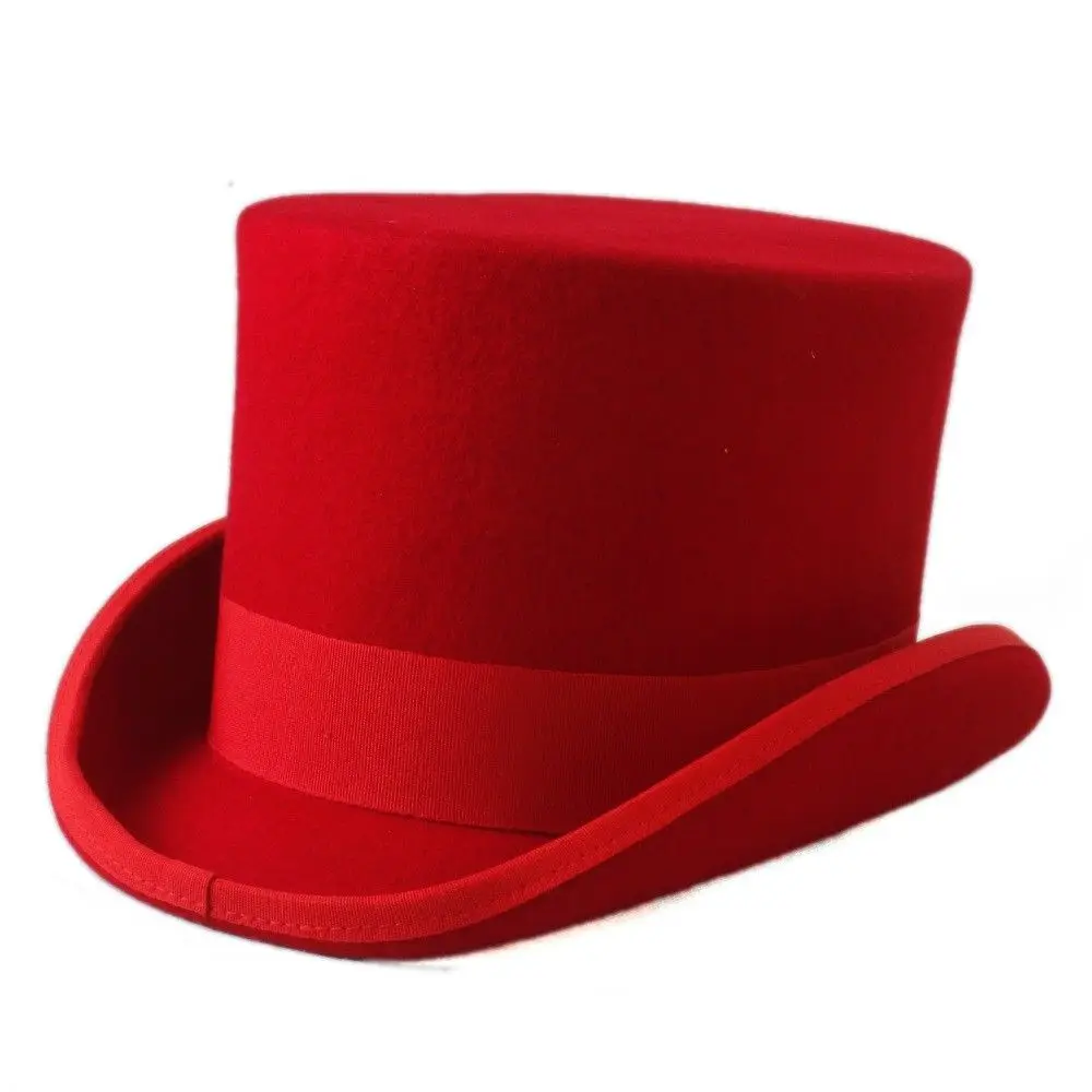 Винтажная мужская шляпа в стиле стимпанк из 100% шерсти Высота 15 см|Мужские