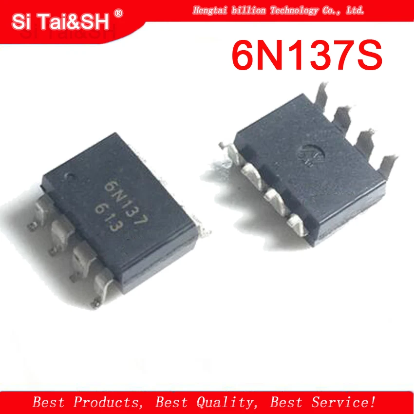 10 шт. 6N137S SOP8 6N137 высокоскоростной оптрон 10MBd выход логотипа новый оригинальный |