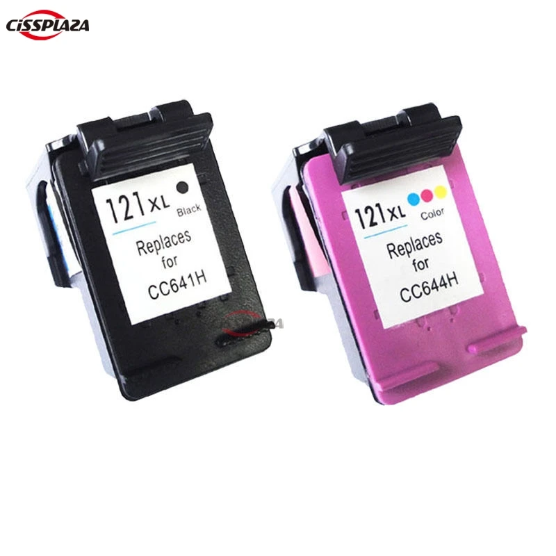 Чернильный картридж CISSPLAZA 2 x совместимый с HP121 для Deskjet D1600 D1660 D1663 D2500 D2560 D2563 D2660 D5560