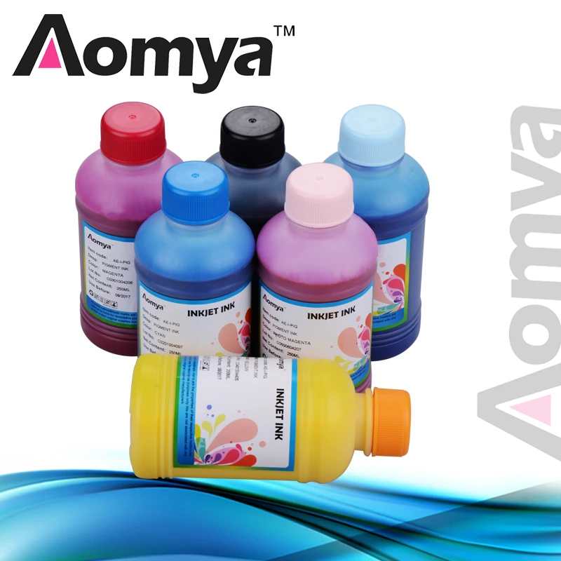 Пигментные чернила Aomya 5C * 250 мл для принтера Epson T7700 T9700 устойчивые к