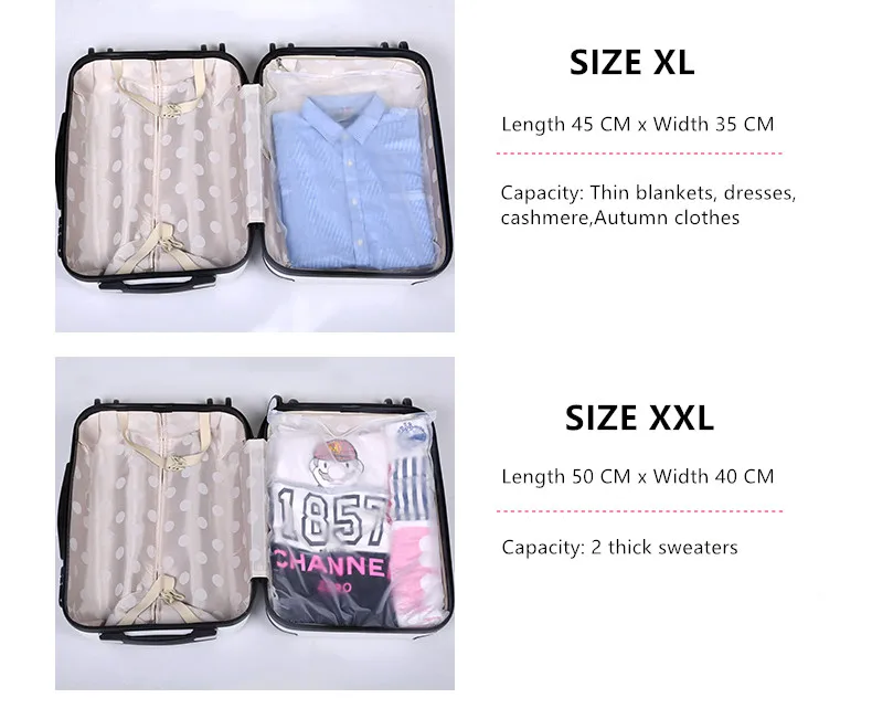Travelsky 7 Pcs/Set Travel Accessories Clothes Luggage Self-sealing Wash Protection Storage Bag Organizers Bags Free Shipping